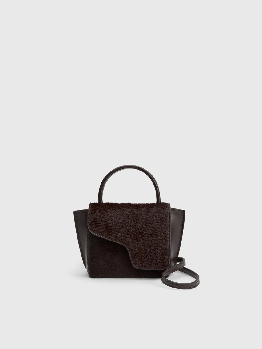 Montalcino Walnut Embossed Pony/Leather Mini handbag