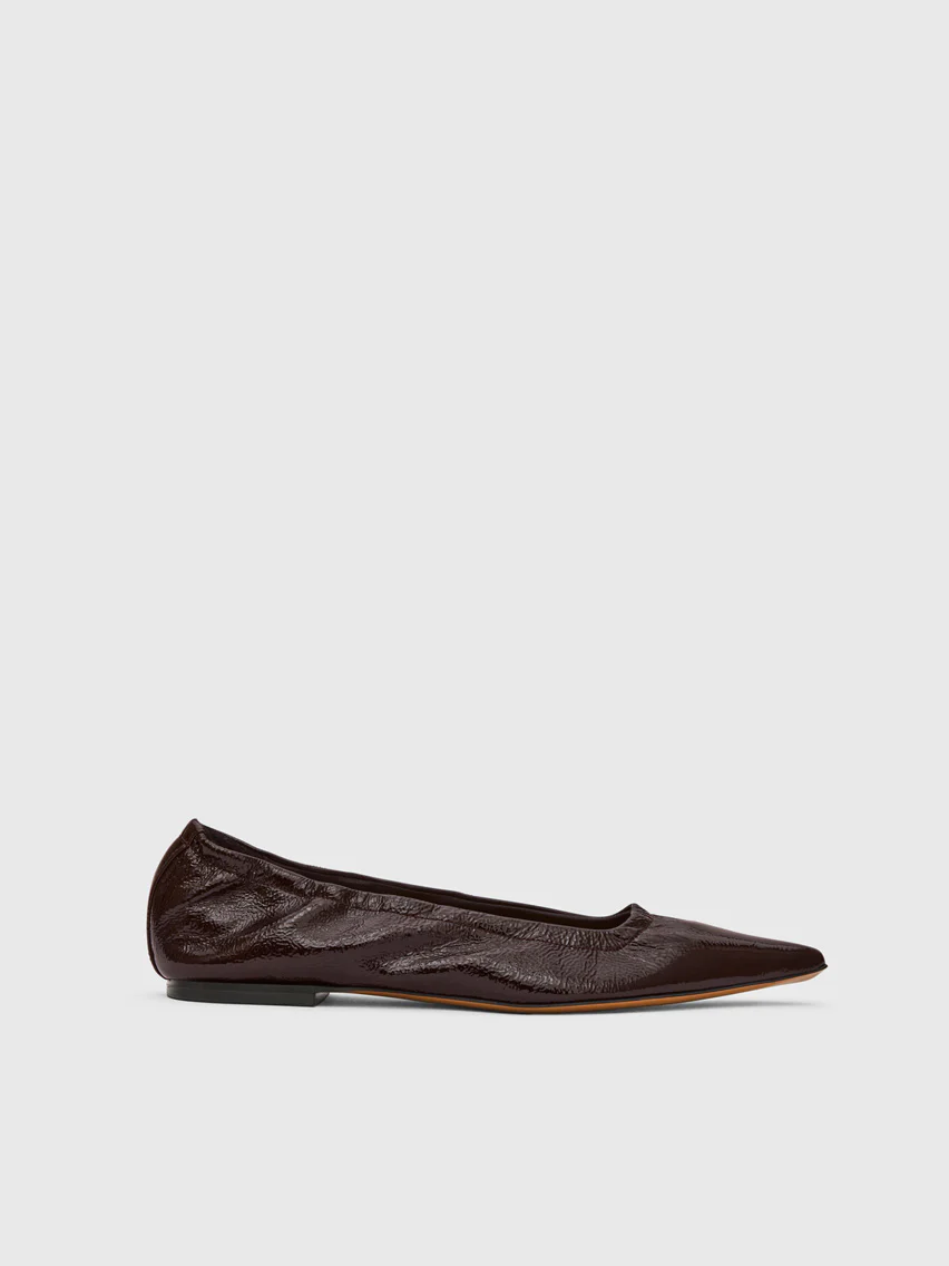 Aprica Walnut Naplak Leather Ballet flats
