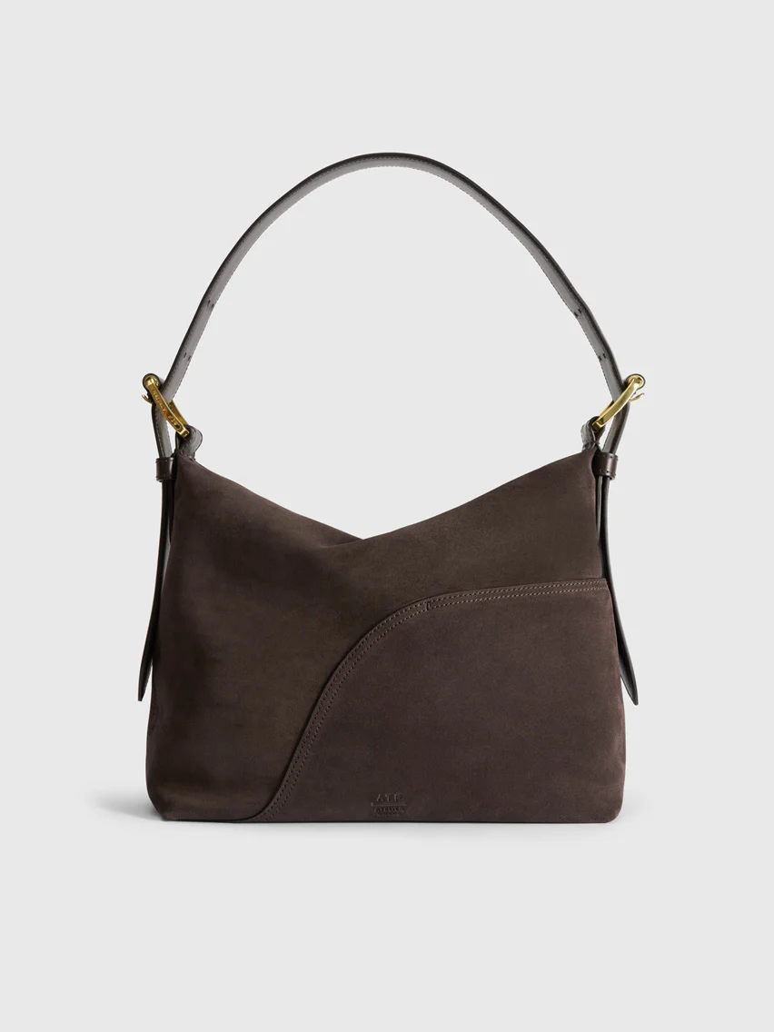 Bassanina Walnut Suede/Leather Mini tote bag