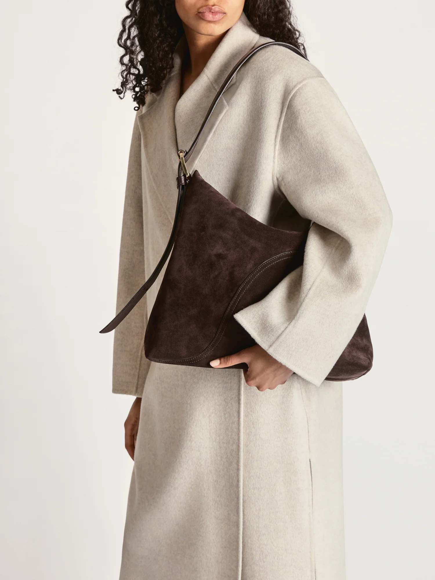 Bassano Walnut Suede/Leather Tote bag