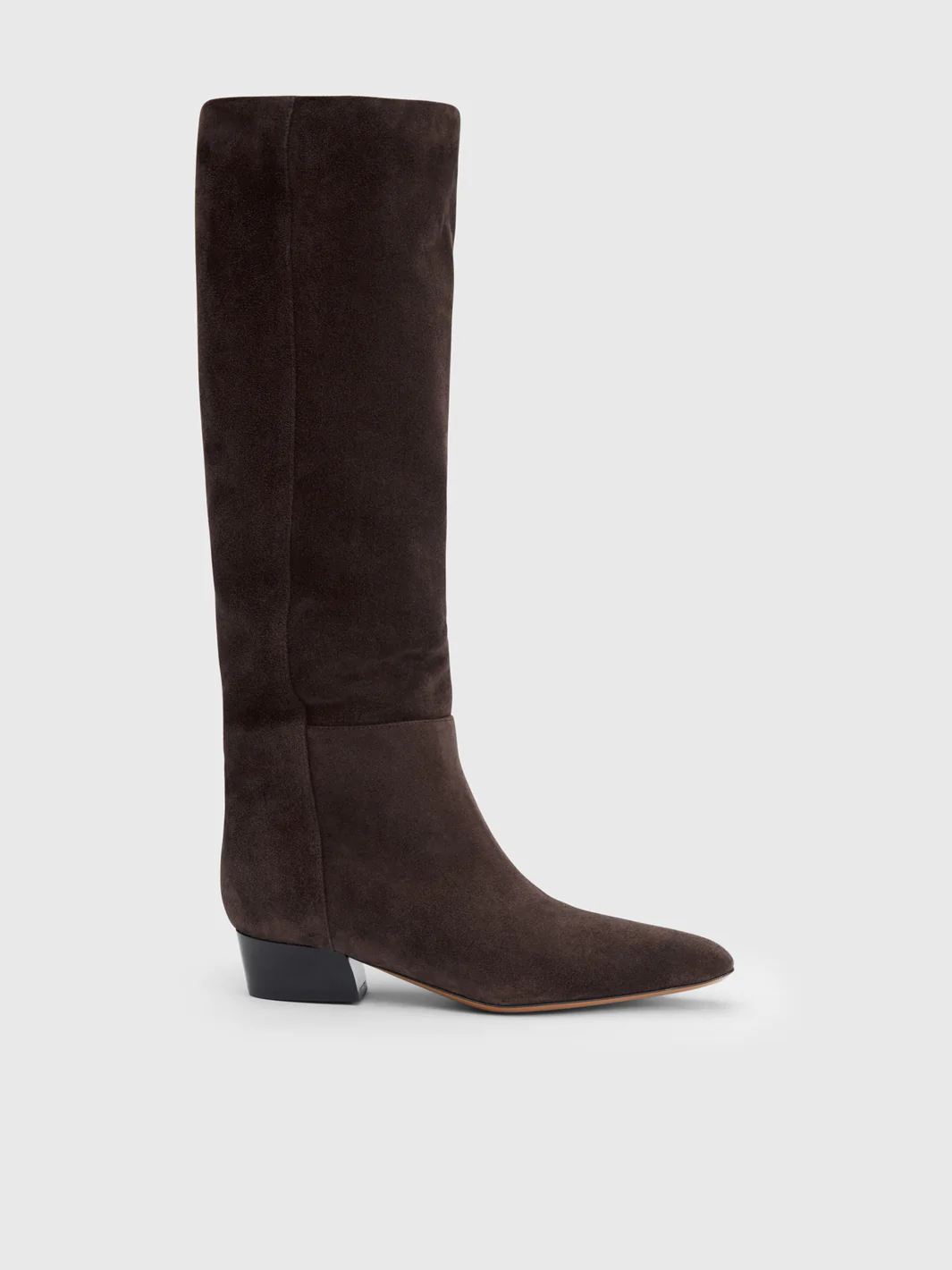 Erve Walnut Suede Knee high boots